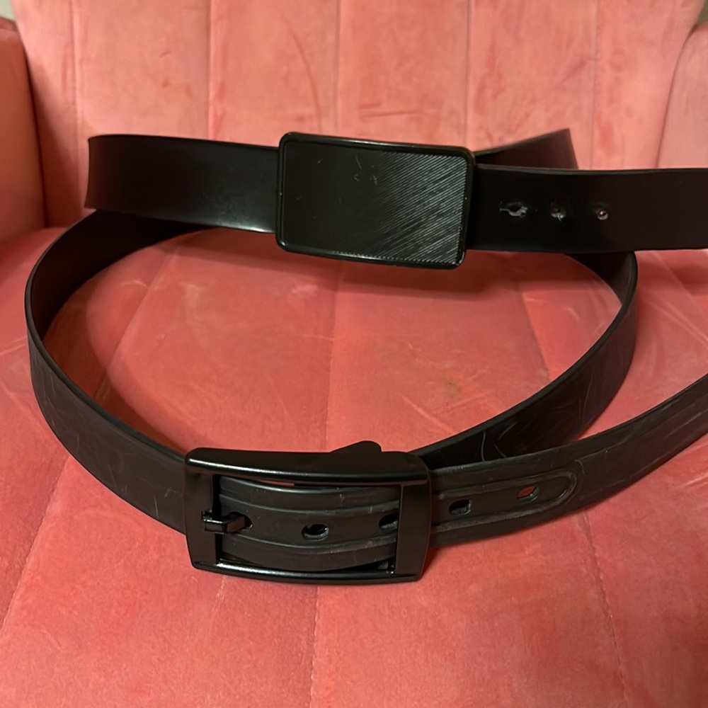 Two men’s black belts size 34/36